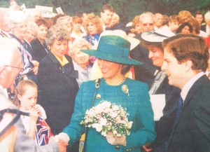 The Duchess of Gloucester visiting Treetops in 1990