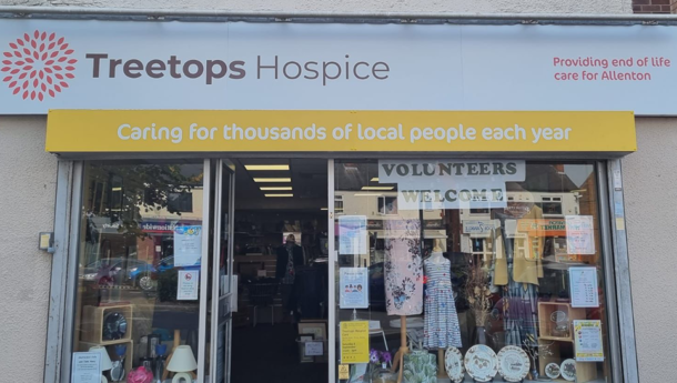 Charity shop front
