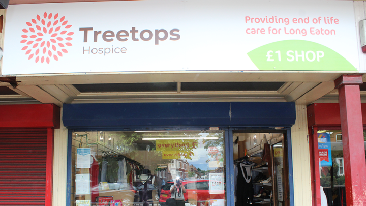 Long Eaton Treetops charity shop front