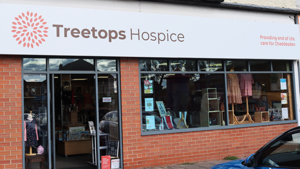 Treetops Chaddesden charity shop front