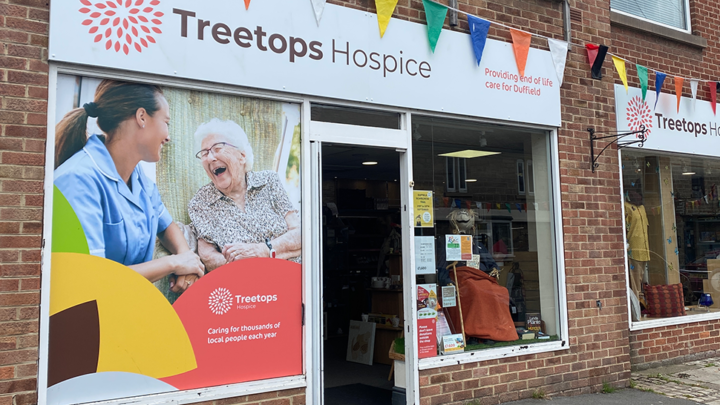 Treetops charity shop in Duffield