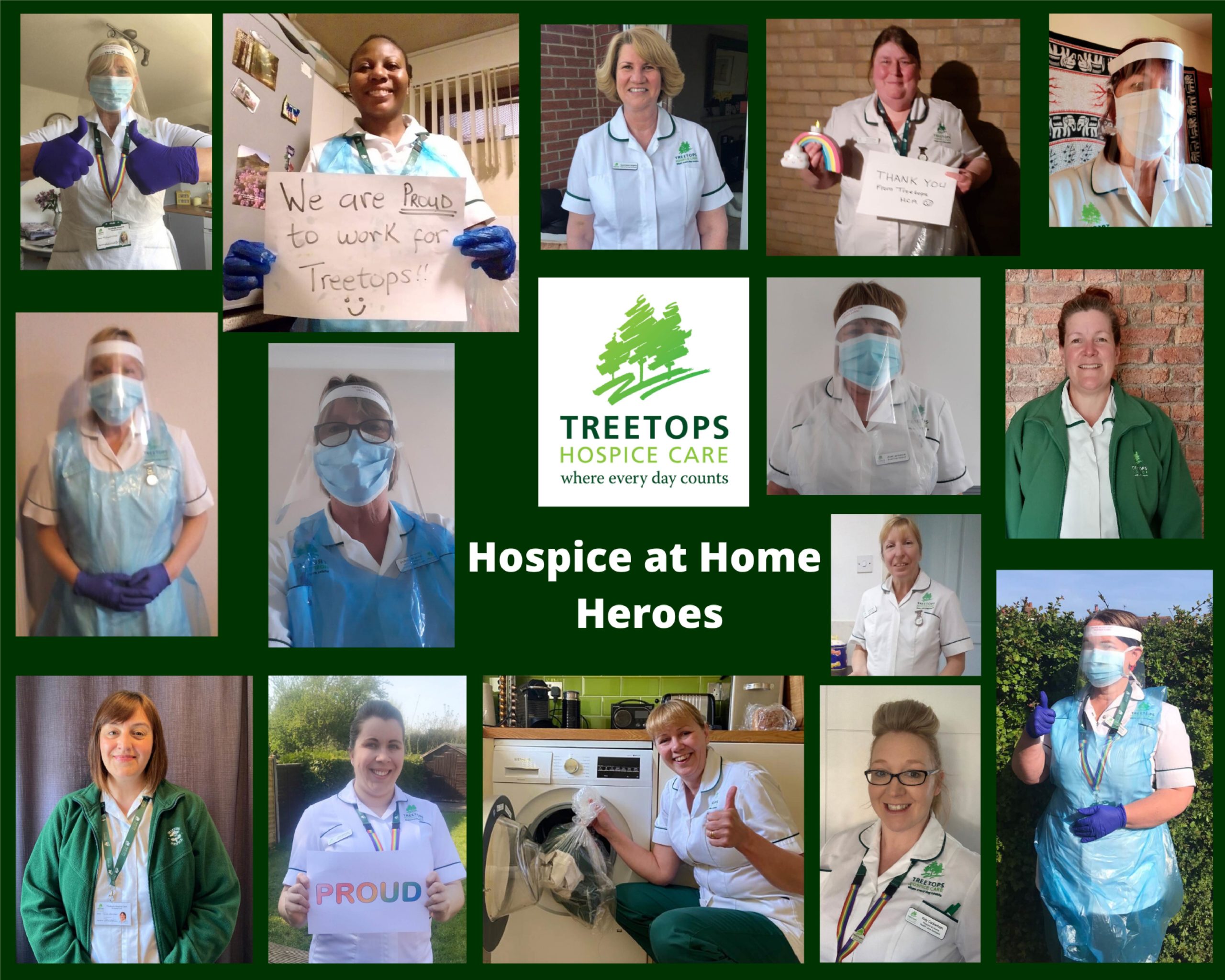 Montage of Treetops Hospice at Home nurses