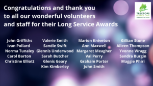 List of long service award winners from Treetops