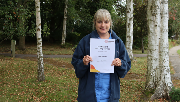 Treetops nurse with long service award