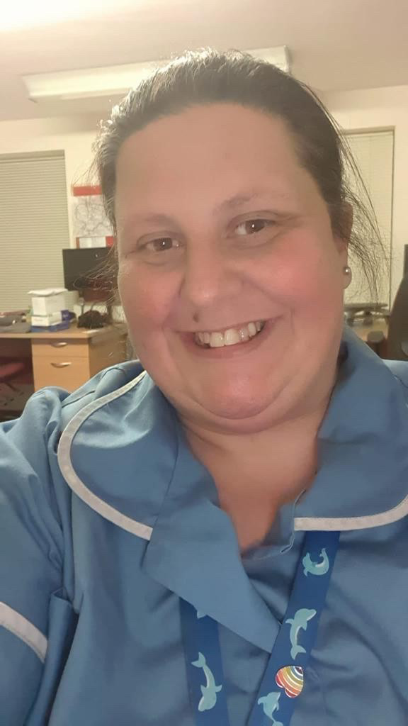 smiling hospice nurse