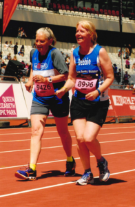 Rosemary and Deb running in a race