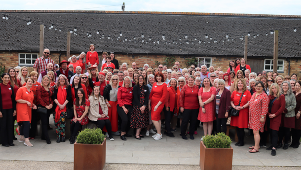 Large group of Treetops Hospice staff