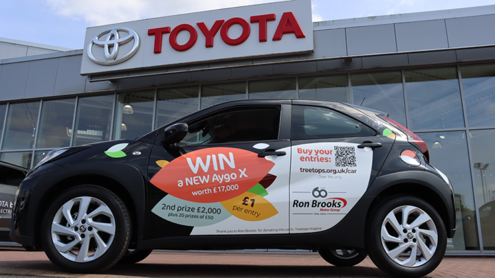 Win a car in Treetops Hospice car raffle thanks to Ron Brooks Toyota