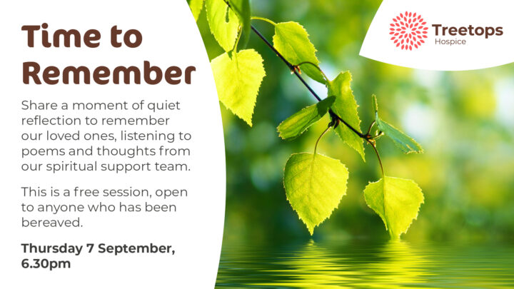leaves dipping into water with remember to remember event details