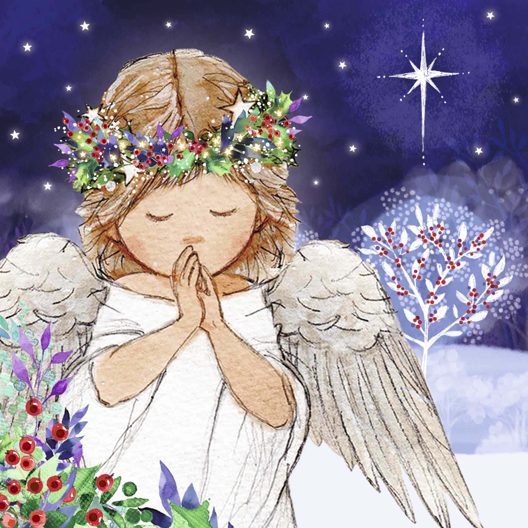 Card 7 - Angel in the Night Sky