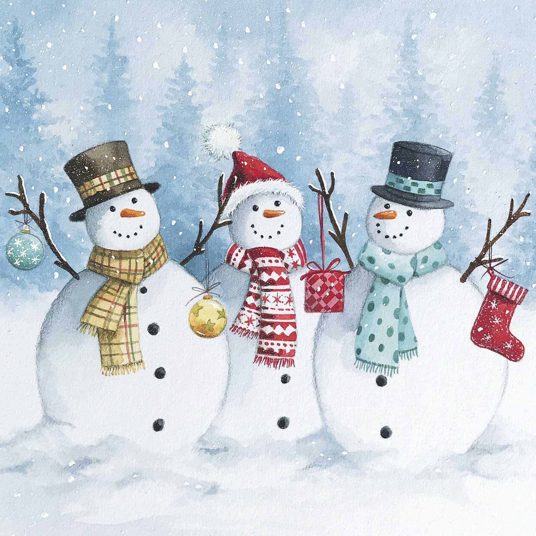 Card 6 - We Three Snowmen