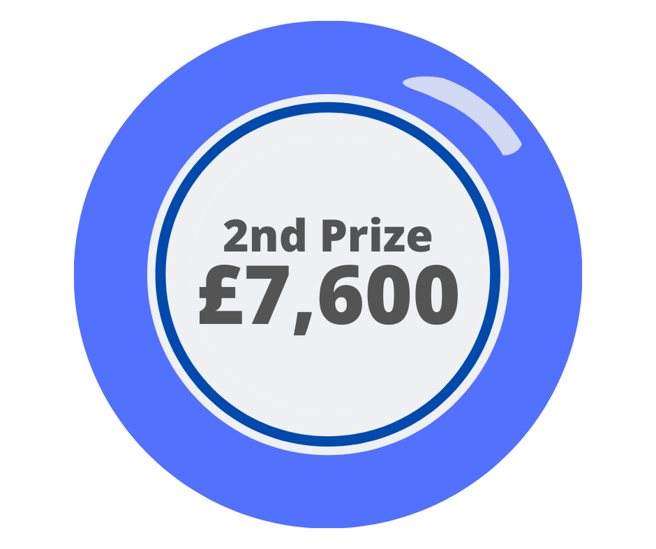 £7,600 blue 2nd prize ball