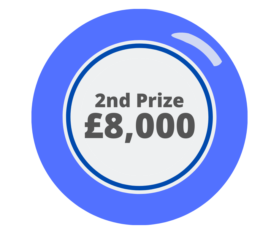 £8,000 blue 2nd prize ball