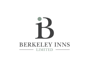 Logo of Berkeley Inns Limited featuring a stylizsed 'B' and a dot, with elegant font and minimalistic design.