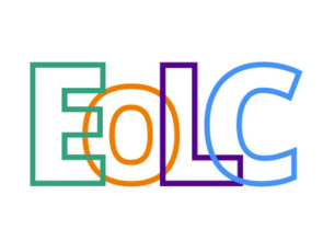 Colorful stacked letters spelling "EoLC" in green, orange, purple, and blue against a white background.