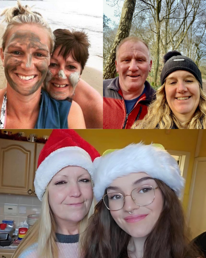 A collage of 3 different Treetops supporters and their loved ones, smiling.