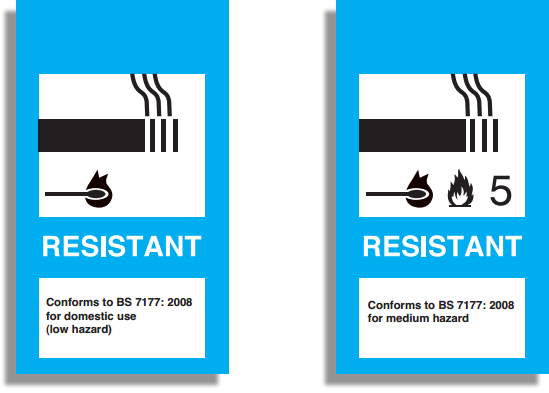 Examples of fire safety labels